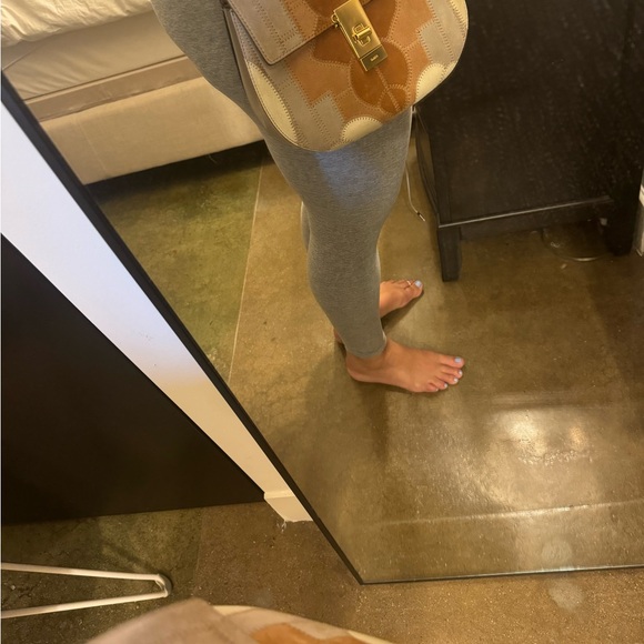 Chloe Drew Shoulder Bag in Multicolor Suede & Grey Leather with Gold Chain Strap - Picture 9 of 12